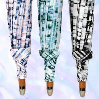 ふるさと納税 田原本町 レディース 晴雨兼用傘 長傘 531701 麻プリント 手開き 12本骨 日本製 ブルーXピンク |  | 03