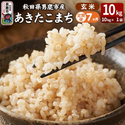 ふるさと納税 男鹿市 定期便7ヶ月 あきたこまち 玄米 10kg|23_ysu-221007b