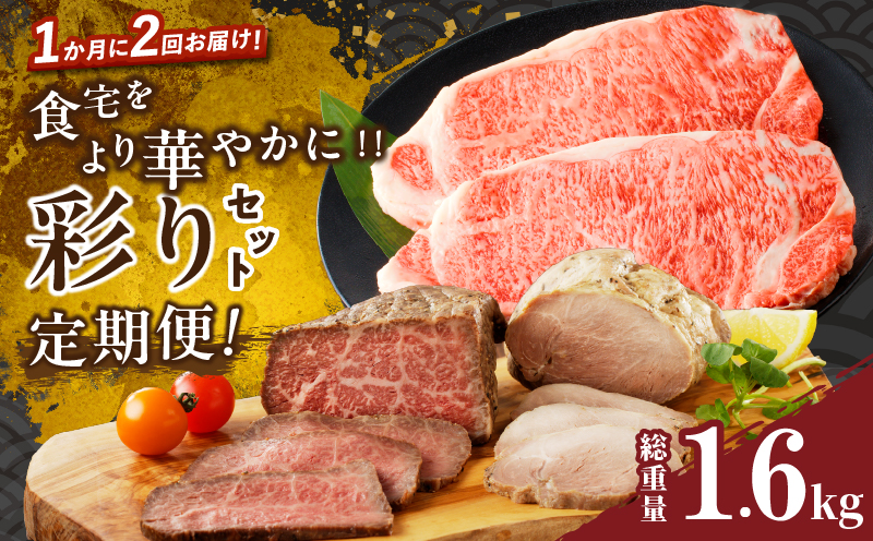 ≪定期便≫＼1か月に2回お届け!!／食卓をより華やかに‼彩りセット【総重量1.6kg】 肉 牛 牛肉 焼肉 国産_T030-161