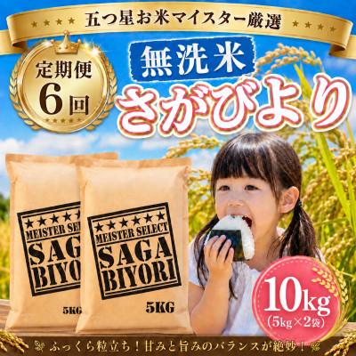 ふるさと納税 大町町 【毎月定期便】【無洗米】さがびより10kg(5kg×2袋)(大町町)全6回