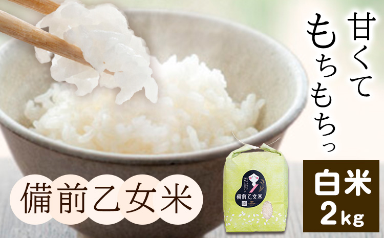 米 こめ コメ 備前乙女米 白米 2kg 石原果樹園《30日以内に出荷予定（土日祝除く）》岡山県 浅口市 ご飯 お米 国産 岡山県産 送料無料