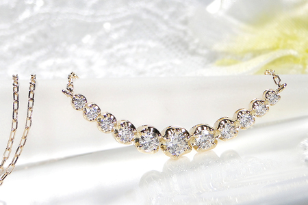 【0.5ct】K18イエローゴールド　ダイヤモンド　ラインネックレス SPD1463-18Y SWAV058｜山梨県 昭和町 ジュエリー アクセサリー ギフト プレゼント 贈り物 記念日 誕生日 カジ