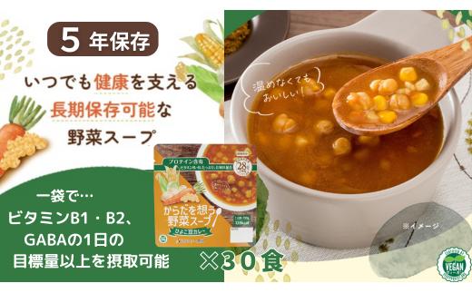 
            【からだを想う野菜スープ】ひよこ豆カレー30食セット/レトルト/食物アレルギー対応/長期保存/防災食【3_6-020】
          