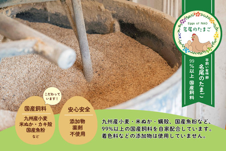 【定期便24回】国産飼料の平飼い有精卵「名尾のたまご」20個入 たまご 卵 玉子 タマゴ 生卵 新鮮：C210-003
