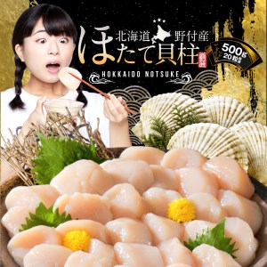 こだわりの一品！冷凍ほたて貝柱500g(20玉前後入 北海道 野付産 化粧箱入り)【KT0000004】  （ ほたて ホタテ 帆立 貝柱 北海道 野付 人気 ふるさと納税 ）