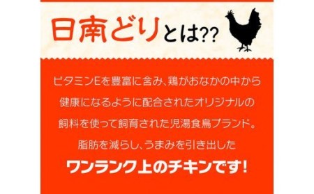【６ヶ月定期便】日南どり むね肉 2kg ＆ 手羽元 2kg セット 計４kg 【肉 鶏肉 国産 九州産 宮崎県産 全６回】