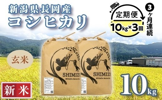 
                  N5-8G103【3ヶ月連続お届け】新潟県長岡産コシヒカリ玄米10kg
                