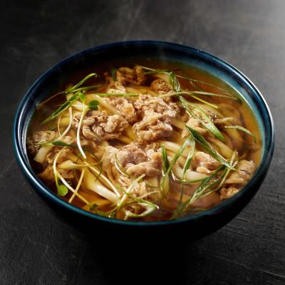 ふるさと納税 富田林市 ≪冷凍≫　大阪うどんきらくの肉うどん4食入り　手鍋に入れて火にかけるだけの簡単調理 |  | 01