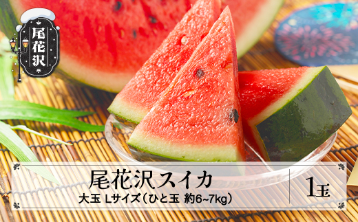 尾花沢スイカ Lサイズ(6~7kg)×1玉 7月下旬~8月中旬頃発送 令和8年産 mm-su1xx1