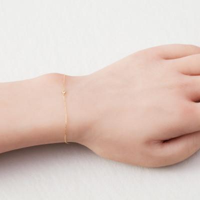 ふるさと納税 大津市 【K10 クォーツブレスレット】4月誕生石 毎日輝く 天然石ジュエリー 10金 イエローゴールド |  | 01