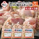 【ふるさと納税】《国産》 コリコリ塩ホルモン 400g×3袋（4人前×3袋） 計1.2kg ＜絶品！炒めるだけ簡単！＞ ／ 価格下げました！ 味付け 肉 焼肉 BBQ バーベキュー もつ ホルモン 小分け おつまみ 冷凍 アウトドア 人気 やみつき