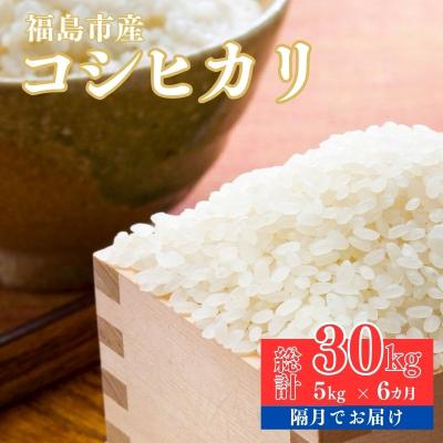 ふるさと納税 福島市 【令和7年産新米先行受付】大文字屋米穀店【定期便6回】コシヒカリ 5kg　精米　No.1503