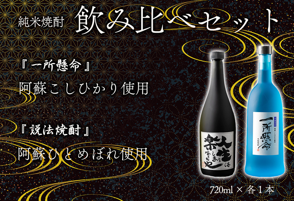岡本酒店 焼酎飲み比べセット 一所懸命 説法焼酎 ふるさと納税 人気 美味しい お酒 焼酎 酒 詰め合わせ 飲み比べ 熊本 阿蘇