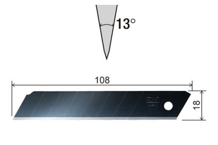 H10-146 ◇貝印 プロ用カッター 本体＋替刃(鋭角)セット【大】(L-001＋VL-20)