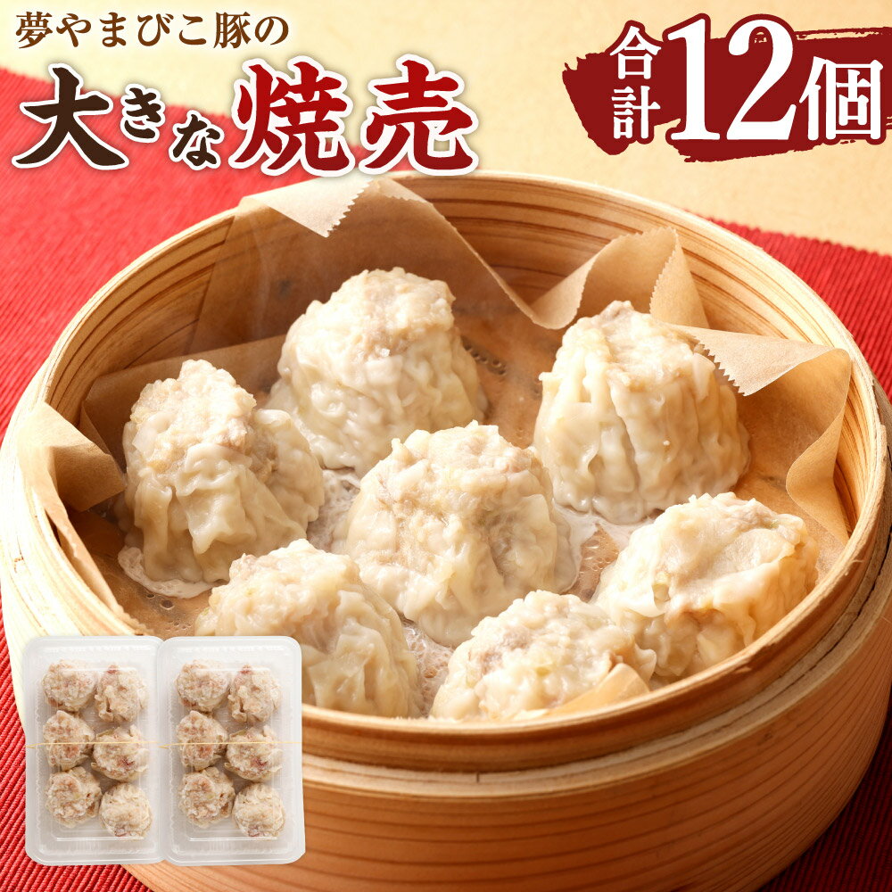 【ふるさと納税】夢やまびこ豚の大きな焼売 合計12個 (6個×2パック) 豚肉 焼売 しゅうまい シュウマイ 簡単調理 中華料理 おかず 惣菜 冷凍 愛知県 幸田町 送料無料