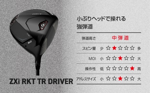 スリクソン ZXi RKT TR ドライバー VENTUS TR ZXi-Ⅱ 6 カーボンシャフト (9/S)【2027モデル】_C7-SR-014-W-ov6-9S ダンロップ スリクソン ZXiシ