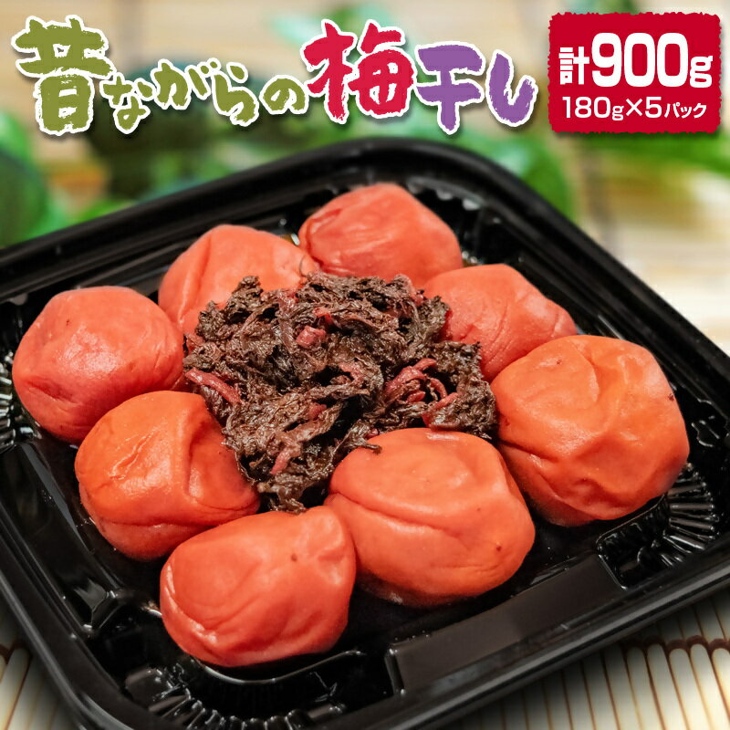 【ふるさと納税】昔ながらの梅干し5パック（合計900g）宮崎県 ふるさと納税 西都市＜1-110＞