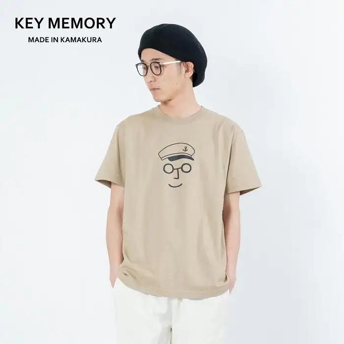 《2》【KEYMEMORY鎌倉】セーラー帽イラストTシャツ BEIGE