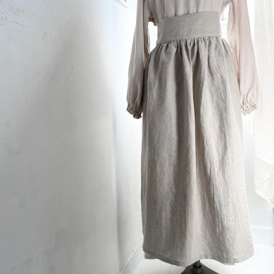 KIKONO Johanna mieli ギャザーエプロン　生成【1376255】