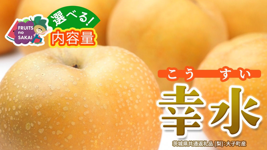 ＼選べる 内容量／幸水 約3kg・約5kg【2026年8月より発送開始】（茨城県共通返礼品 [梨]：大子町産） 高糖度 ギフト 贈り物 プレゼント フルーツ なし ナシ 和梨 梨 果実 旬のフルーツ お取り寄せ くだもの 果物 みずみずしい