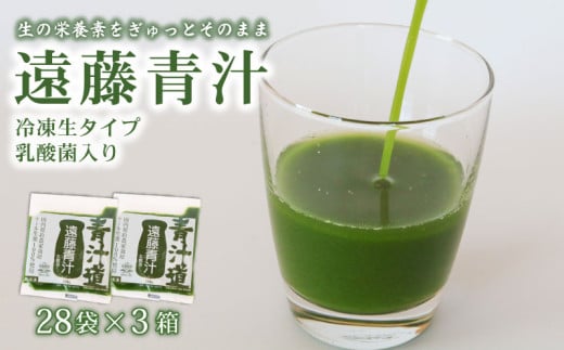遠藤青汁 【生】 冷凍 3箱 8.4kg( 100g × 84袋 ) | 健康 美容 乳酸菌 国産 ケール ビタミン ミネラル 食物繊維 冷凍 ロングセラー お試し青汁 遠藤青汁 新鮮 高知県 南国市