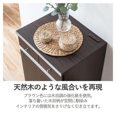 ふるさと納税 大川市 幅55cmダストカウンター(コンセント付き)　ブラウン |  | 01