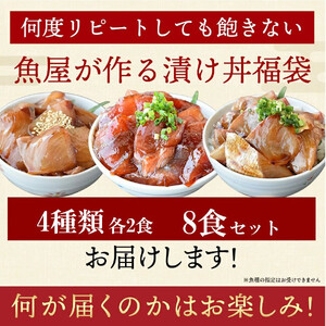 漬け丼 4種×2パック 計8食セット 冷凍 真空パック 小分け 海鮮丼 海鮮セット 海鮮丼 海鮮セット さしみ海鮮丼 新鮮海鮮丼 魚屋の海鮮丼 冷凍海鮮丼 海鮮漬け丼 海鮮丼 宇部漬け丼 海鮮丼 漬け