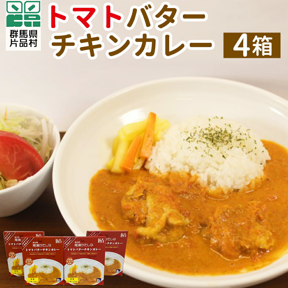 【ふるさと納税】トマトバターチキンカレー4箱 カレー バターチキンカレー レトルトカレー ご当地カレー レトルト レトルト食品 レトルトパウチ
