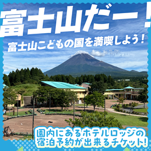 富士山こどもの国 ホテルロッジ 1部屋 1泊2日 宿泊予約券 食事付き 2名 鉄板焼き すき焼き 朝食ビュッフェ アスレチック マウンテンバイクコース カヌー体験 家族 お出かけ 思い出 旅行 トラベ