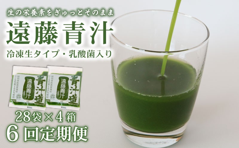 
                  【6ヶ月定期便】 遠藤青汁 【生】 冷凍 4箱 11.2kg(100g×112袋) | 健康 美容 乳酸菌 国産 ケール ビタミン ミネラル 食物繊維 冷凍 ロングセラー お試し青汁 遠藤青汁 新鮮 高知県 南国市
                