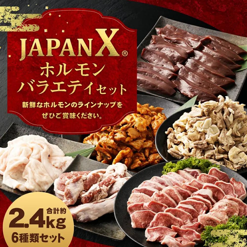 JAPAN X ホルモンバラエティセット2.4kg(モツタンレバーハラミテッポウ）　【04301-0070】