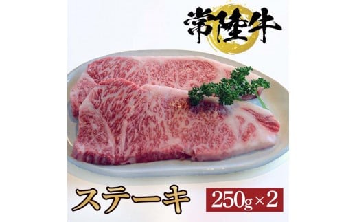 
                  常陸牛ステーキ　250ｇ×2枚【牛 お中元 お歳暮 熨斗対応 ギフト 常陸牛 ステーキ 黒毛和牛 国産 銘柄牛 ブランド牛 厚切り 霜降り】（BG-3）
                