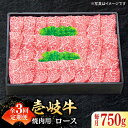 【ふるさと納税】【全3回定期便】 特選 壱岐牛 ロース 750g（焼肉用）《壱岐市》【太陽商事】[JDL076] 冷凍配送 黒毛和牛 A5ランク お肉 牛肉 和牛 黒毛和牛 肉 高級 霜降り 焼肉 ロース肉 BBQ ローストビーフ 贈答 焼肉用 150000 150000円 15万円