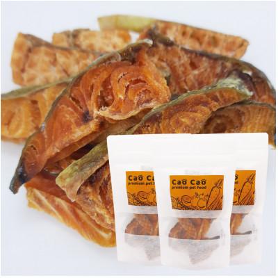 ふるさと納税 苫小牧市 Cao Cao 北海道産 鮭ジャーキー 90g(30g×3) 犬猫用おやつ