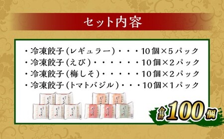 ＜樹樹の餃子4種のモリモリセット計100個＞翌月末迄に順次出荷【TVで話題沸騰！】