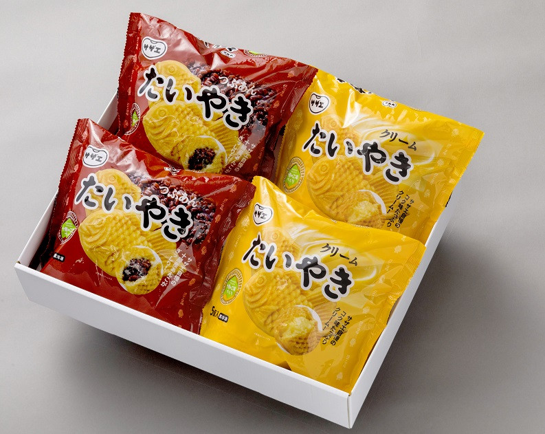 
            北海道 たいやき2種セット 20個 5尾×4 クリーム 餡 お菓子 おやつ たい焼き サザエ食品 十勝製餡 あんこ 和菓子 冷凍
          