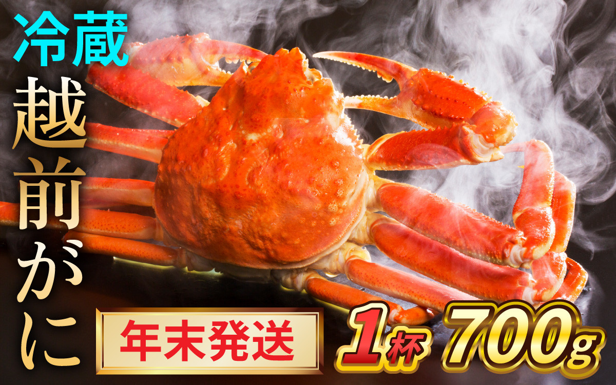 
            【先行予約/12月25日より順次発送】【年末希望】 越前がに 700ｇ×1杯 ズワイガニ ずわいがに ボイル 冷蔵 小浜市 / まるほ商店 【配送不可地域：北海道・沖縄・離島】[BFCS036]
          