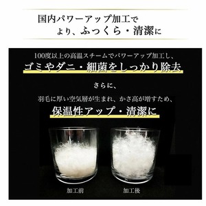 【パウダーグレー】羽毛布団 セミダブルサイズ ハンガリーホワイトダウン90％ 掛布団 アクア