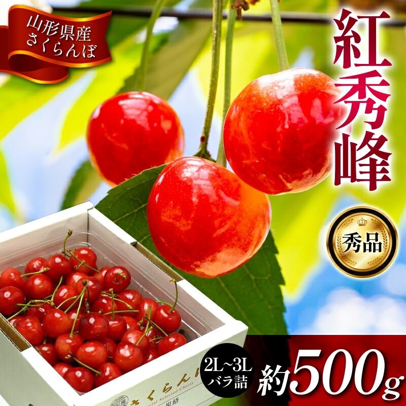 【ふるさと納税】 《先行受付2026年度発送》山形県産 さくらんぼ 紅秀峰 秀品 2L～3Lサイズ 約500gバラ詰め FSY-1215