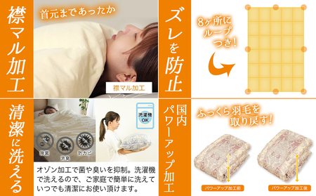 【アイボリー】片寄らない羽毛肌掛ふとん ホワイトダック93% ロイヤルゴールドラベル【SL】_AG-J202-iv_(都城市)  羽毛肌掛ふとん アイボリー シングルロング  150×210cm ホワ