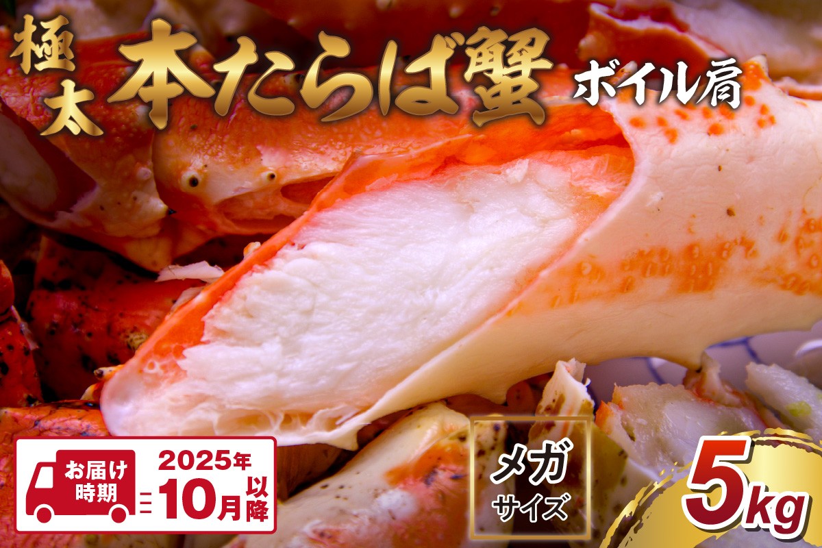 
            【2肩5kgの超極太10L以上メガサイズ】本たらば蟹 ボイル肩 5kg【2025年10月以降の発送】【087A-004】
          