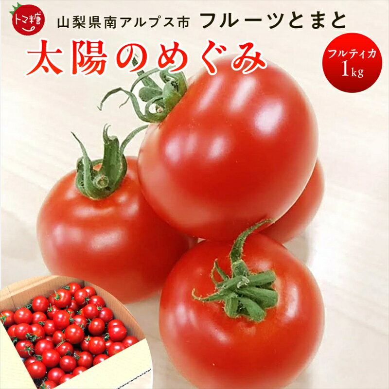 【ふるさと納税】 フルーツトマト「太陽のめぐみ」1kg 6-180 ふるさと納税 トマト　野菜　食べ物　ミニトマト　フルーツトマト おすすめ 山梨県 南アルプス市 送料無料 ALPBI001