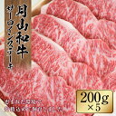 【ふるさと納税】山形県産黒毛和牛《月山和牛》福寿館 サーロインステーキ 200g×5枚 牛肉 山形県 西川町 FYN9-863