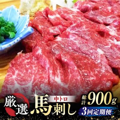 ふるさと納税 山鹿市 【毎月定期便】熊本馬刺し「なか園」厳選馬刺し　全3回