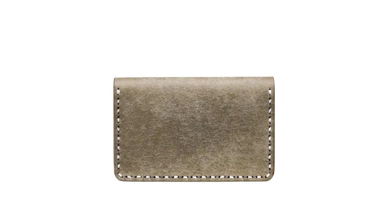 豊岡財布 haaki Leather カードケース HLC500 グリージオ /  カード入れ 名刺入れ 革 革小物 牛皮革 メンズ レディース プエブロレザー 手縫いのステッチ ハンドメイド シンプ