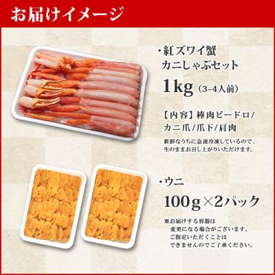 ふるさと納税 弟子屈町 【2025年10月下旬発送】紅ズワイガニしゃぶ1kg前後 うに200g 北海道 弟子屈町 2231 |  | 03