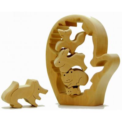 ふるさと納税 河内長野市 絵本のパズル　てぶくろ童話 知育玩具 木製パズル |  | 03