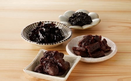 期間限定【柳ばし小松屋】4個入り詰め合わせ（かき佃煮・生のり佃煮・一と口あなご・昆布佃煮）