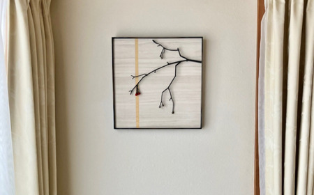 作品「梵（そよぎ）～秋」 S 約310×310mm 【 彫刻 作品 芸術 鉄 壁掛け オブジェ 】