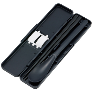 スマホスタンドにもなる コンビセット(箸・スプーン) 箸18cm CCS3SASS ブラック 奈良県奈良市 2-015 716997